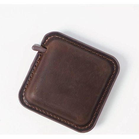 Rundes Maßband aus echtem Leder, 60 Zoll (150 cm), mit Knöpfen, für den Körperumfang, weich, einziehbar, doppelseitig, zum Nähen geeignet. - Crezuo (1/4)