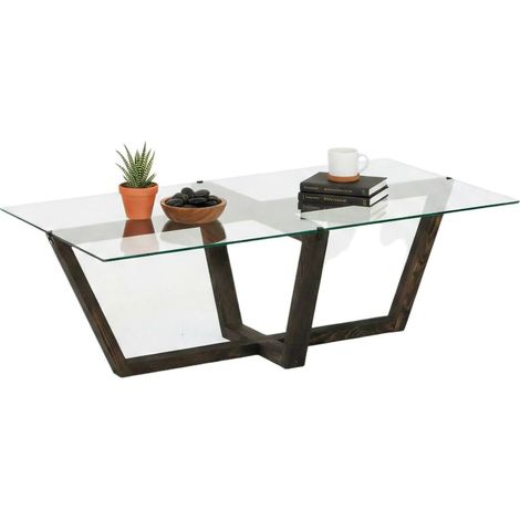Dmora - Wohnzimmertisch Vela, Niedriger Wohnzimmertisch, Kaffeeregal, Couchtisch für Sofa, 105x65h35 cm, Anthrazit, mit verstärkter Verpackung