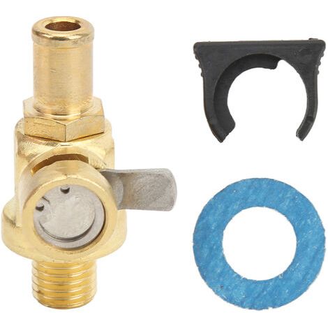 Válvula de drenaje de cárter de aceite de metal F109, rosca de 1.5, interruptor de drenaje rápido de aceite de motor con extremo de manguera recta para automóviles, camionetas ligeras, furgonetas, etc (1/5)