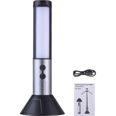 Lámpara de camping portátil, luz de trabajo LED inalámbrica recargable, linterna telescópica multifuncional para situaciones de emergencia, camping y senderismo. (1/5)