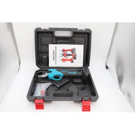 Wiederaufladbare, kabellose elektrische Gartenschere mit Lithium-Akku, Klinge aus blankem Metall – Kunststoffbox (1 Stück) (1/5)