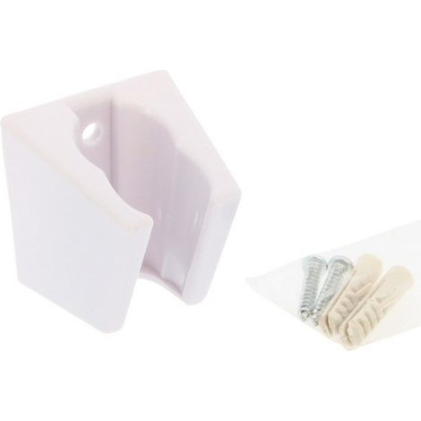 Support de douchette mural en ABS blanc avec vis de fixation - THEWA UDE27SUPBLC