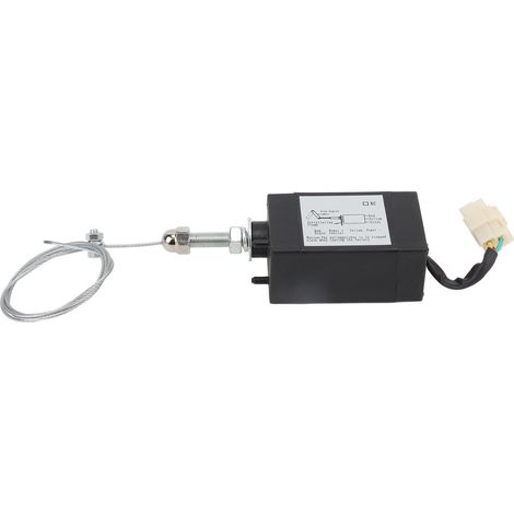 Solenoïde d'arrêt moteur coupure carburant pour groupe électrogène diesel, vanne d'arrêt flamme, accessoire DC12V. (1/5)