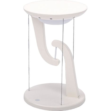 Runde, schwebende Schreibtischlampe mit USB-Anschluss und kabelloser Ladefunktion – die perfekte Nachttischlampe fürs Schlafzimmer. (1/5)