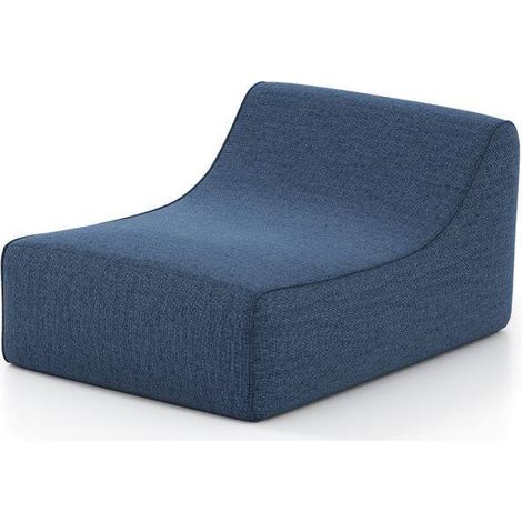 Fauteuil relax gonflable bleu en PVC, forme L, avec housse amovible et base antidérapante pour salon, chambre et bureau (1/5)