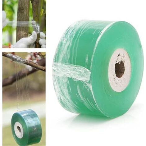 lfdhcn Ruban de greffage extensible biodégradable pour plantes et arbres fruitiers, vert, 3 cm x 100 m (1/5)