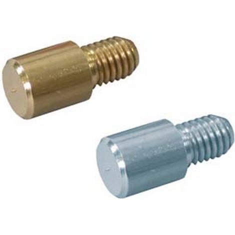 100PZ MENSOLINA TONDA FILETTATA - ø mm.7 con filetto ø mm.5 MA in ottone lucido