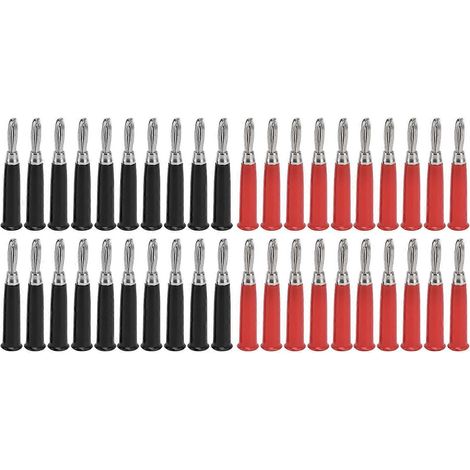 20 Paar Bananenstecker M5-Gewinde, Kupferstecker für 4-mm-Lautsprecherkabel, Multimeter-Prüfspitzen