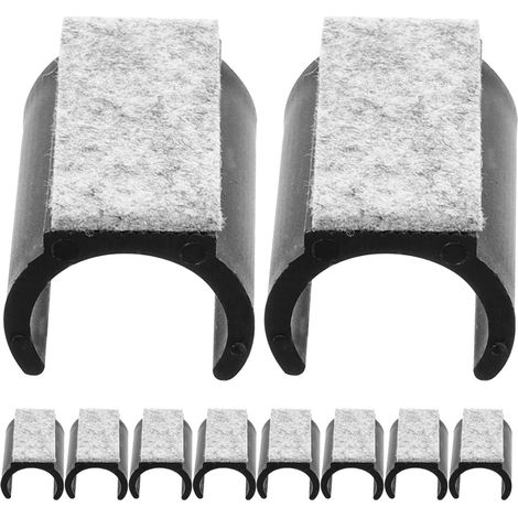 Patins de protection noirs en feutre pour pieds chaise, lot 10, (1/5)