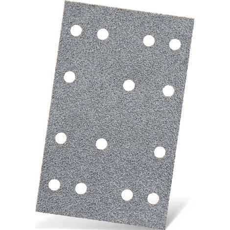 MENZER Platinum Carte abrasive velcrate, 133 x 80 mm, 14 fori, p. Levigatrici orbitali, Corindone semi-friabile (50 Pz.) G60