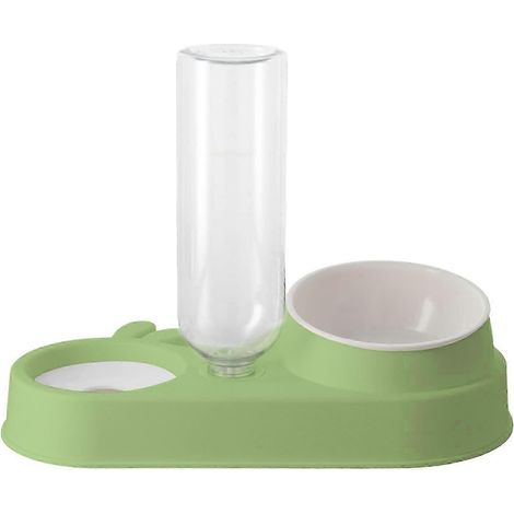 Ensemble distributeur double pour nourriture et eau pour chats et chiens (2 en 1) - Gamelle anti-glouton pour chats (1/5)
