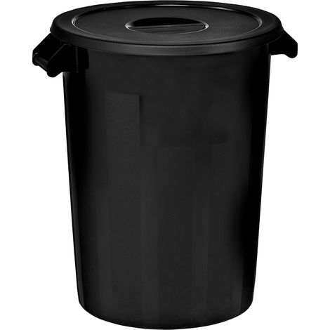 Poubelle d'extérieur haute résistance 100L – En polypropylène – Résistante aux chocs – Pour déchets domestiques et industriels – Denox