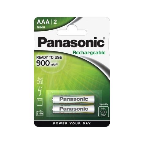 Panasonic Pila Ricaricabile AAA 900mAh Blister 2 pezzi