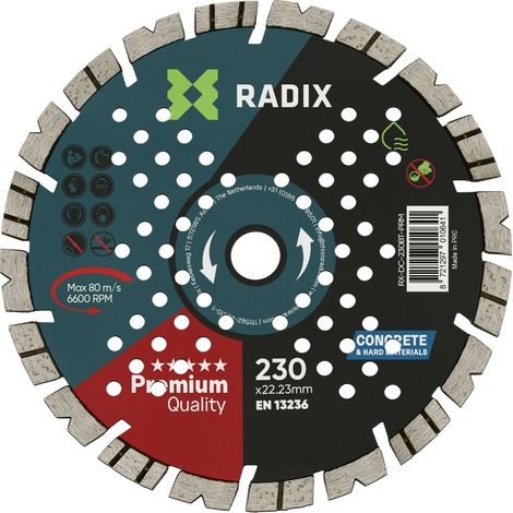 Disque diamant béton - Radix - Premium - 230 x 22.23 mm (1/3)