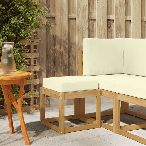 Maison Exclusive - Outdoor Hocker Bank Weiß 43 x 43 x 45 cm Massi (1/4)