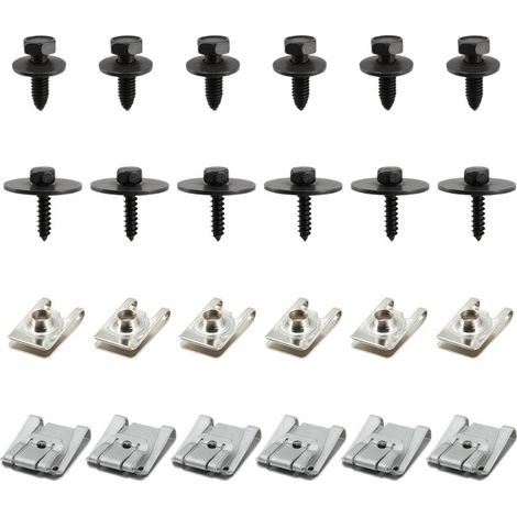 Satz mit 24 Clips für den Motorraum, kompatibel mit Mercedes E-Klasse W211 W207 W211 W203 W204 W205 W221