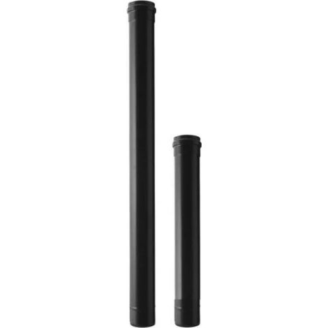 TUBO SMALTATO NERO OPACO PER STUFE A PELLET - ø80 - LUNGHEZZA MT 0,5  - COV