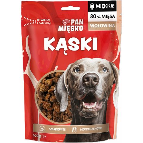 Mr. Meat Snack morbidi per cani Confezione da 100 g - Bocconcini di manzo 100 g