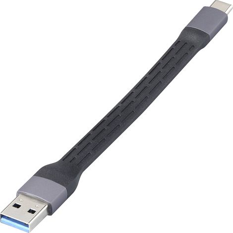 Renkforce Câble USB USB 2.0 0.15 m noir flexible, avec LED RF-6738048 (1/5)