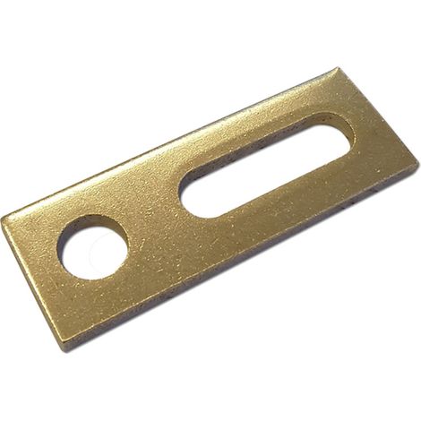 Plaque en acier pour vis double filetage M10- 82 x 30 x 5 mm - Trou 11 mm (1/2)