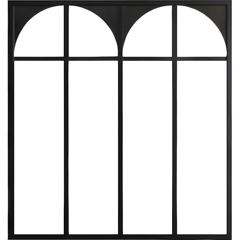 Vetrata atelier art déco - 120x105 cm - Alluminio termolaccato - Nero - ARCADEA