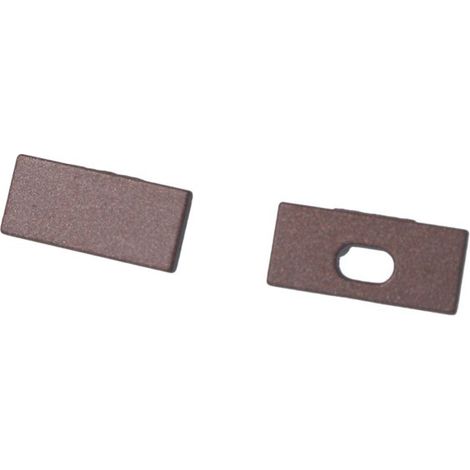 Kit Terminali Tapi di Chiusura In Metallo Con e Senza Foro Colore Corten Per Profilato Alluminio BAZ1707C (1/2)