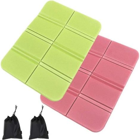 Coussin d'extérieur - Outdoor - Pliable - Imperméable - 2 pièces - Rose et Vert (1/4)