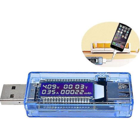 Multimètre/détecteur de chargeur USB avec compteur de consommation électrique et voltmètre numérique (1/5)