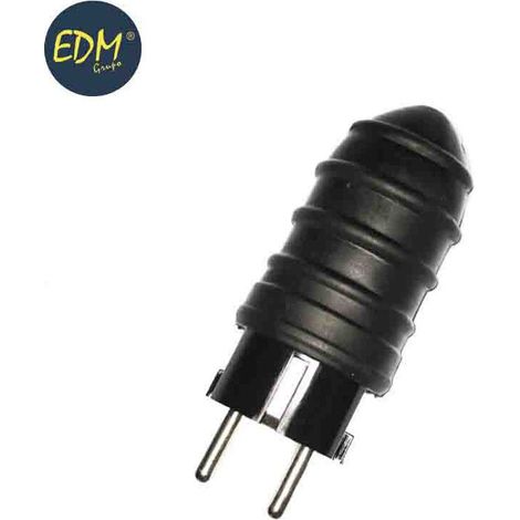 EDM-Gummistecker 16A T/TL 4,8 mm (verpackt)