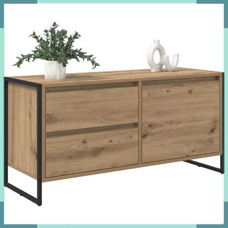 886623 Meuble TV Chêne artisan 100 x 36 x 49.5 cm Bois d'ingénierie (1/5)