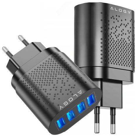 Caricabatterie rapido Alogy 4x USB Quick Charge 3.0 2.4A nero (1/5)