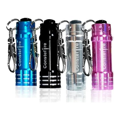 Mini Lampe de Poche LED Porte-clés, 4 Pack Mini Torche en Aluminium 3 LED Brillantes, EDC, Étanche, pour Intérieur, Classe, Camping et Enfants (1/5)