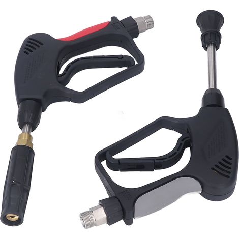 Kit pistolet à eau et pistolet à mousse pour nettoyeur haute pression 5000 PSI (10,57 GPM) avec raccord fileté externe anti-enchevêtrement M221,5 mm et diamètre intérieur de 14 mm. (1/5)