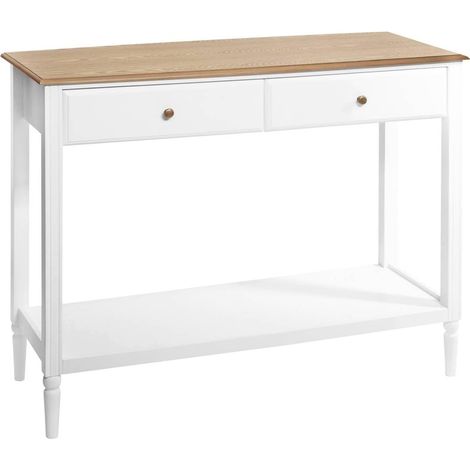 Console Solen blanche et bois (1/5)