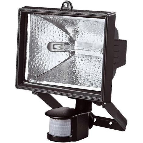 Projecteur halogène avec détecteur de mouvement, puissant, 400 W, mural, étanche IP44, pour extérieur, jardin, maison, sécurité, éclairage écologique, grand angle de détection de mouvement PIR (120°). (1/3)