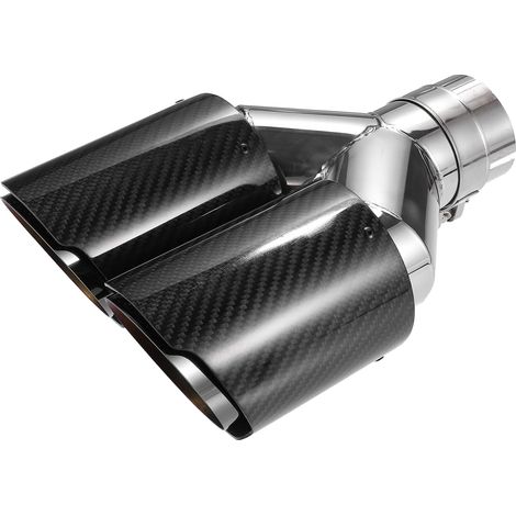 Embout D'Échappement Double Pour C5 97-04 1pc Couleur Argent/Noir, Matériau Acier Inox, Entrée 61mm, Sortie 180mm, Diamètre 78x74mm, Pour C5 97-04 (1/5)