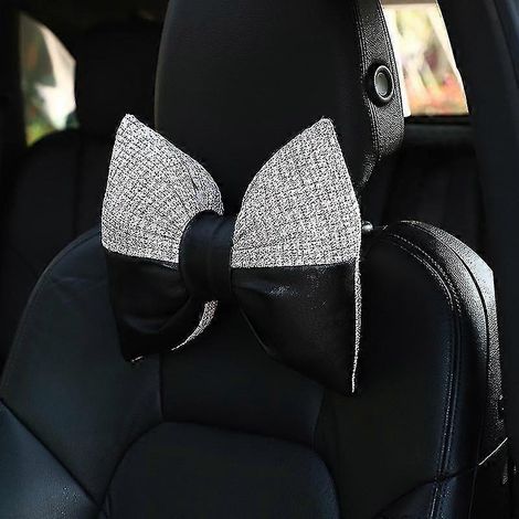 Housse de siège auto antidérapante avec appui-tête - 25 x 25 cm, rose et noir (unité) (1/4)