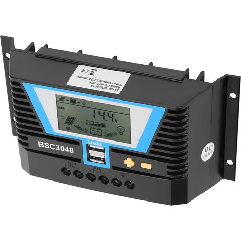 Régulateur de Charge Solaire 30A BSC3048 - Compatible 12V/24V/36V/48V - Contrôleur Universel pour Batteries (1/5)