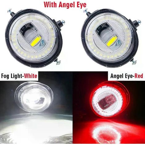 Feux antibrouillard LED compatibles (gauche + droite) avec anneaux lumineux (DRL) et feux de jour 30 W H11 pour Mazda CX-5 CX5 (KE) I 2012 2013 2014 2015 2016 2017 (RGB) (1/5)