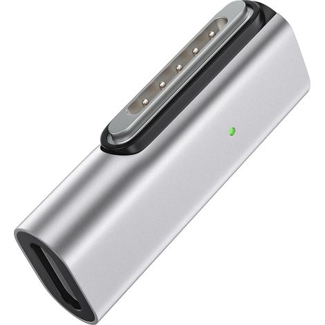 140W Adaptateur USB C PD, Connecteur Type C Compatible avec M1/M2 MacBook Pro (2021/2023) / MacBook Air 2022 (M2) Charge Rapide Magnétique Gen3, Gris (1/5)