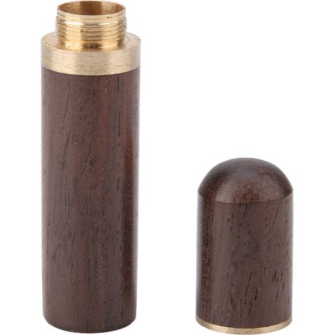 Sicherheits-Aufbewahrungsbox für Nähnadeln aus Holz (Dunkelbraun) (1/5)