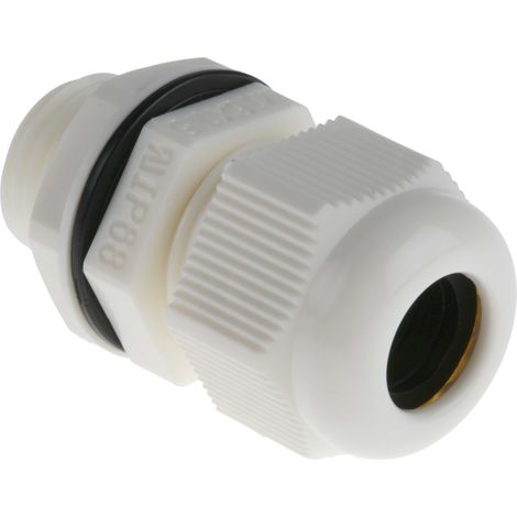 Presse-étoupe M16 en Nylon 66 pour câble de 5mm à 10mm, avec contre-écrous, IP68 ( Prix pour Paquet de 10 ) (1/4)
