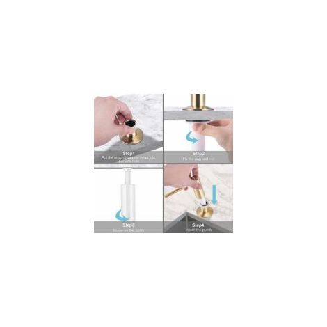 Dispenser di sapone liquido disinfettante con dosatore da 500 ml, accessori da cucina (oro) - Crezuo