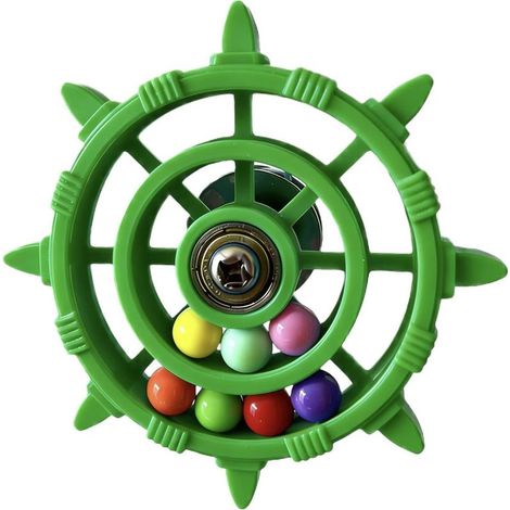 Accessoire de jeu pour cage à oiseaux en forme de moulin à vent Activité de mastication rotative et ludique, bec coloré à suspendre, accessoire pour animaux de compagnie, décoration et enrichissement
