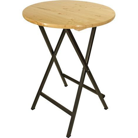 Stehtisch ZÜRICH 78cm klappbar, Metall + Holz lackiert (1/5)