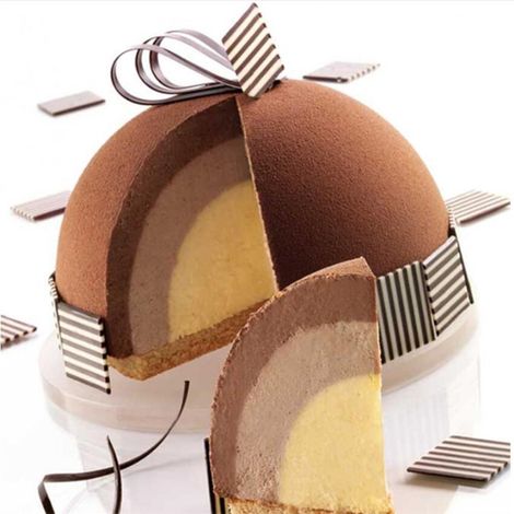 Silikon-Halbkreisform mit 6 Mulden – ideal für Kuchen, Muffins, Schokolade, DIY-Partys (1/3)