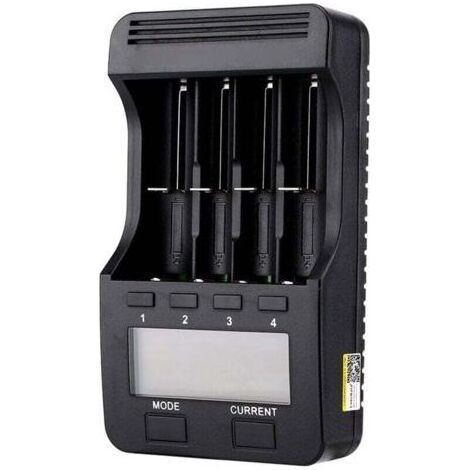 Chargeur de pile Liitokala Lii-500 – Écran LCD – 4 emplacements pour batteries Ni-MH Ni-Cd Li-Ion – Courants réglables jusqu'à 1000mA (1/5)