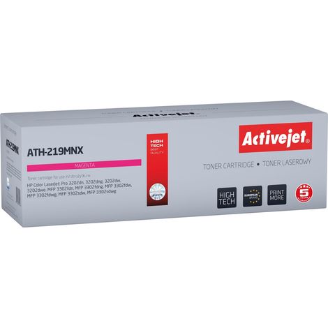 Toner Activejet ATH-219MNX pour imprimante HP. Compatible avec les cartouches HP 219X et W2193X  qualité supérieure  2 500 pages  magenta. Avec puce.