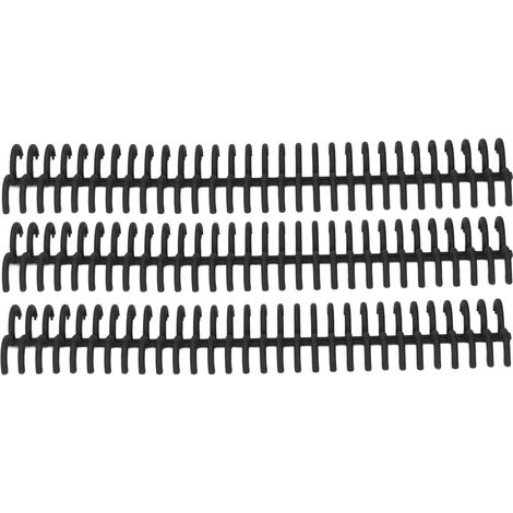 10 Stück Loseblatt-Binderinge, 30 Löcher, 22 mm Innendurchmesser, verschleißfeste Kunststoffringe, schwarz (1/5)