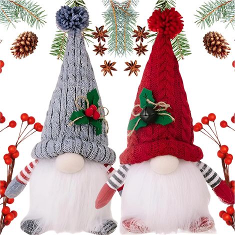Lutins et gnomes, sapin de Noël lumineux à LED, cadeau pour couple de lutins de Noël (1/5)